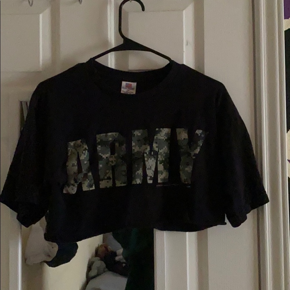 Army cropped shirt